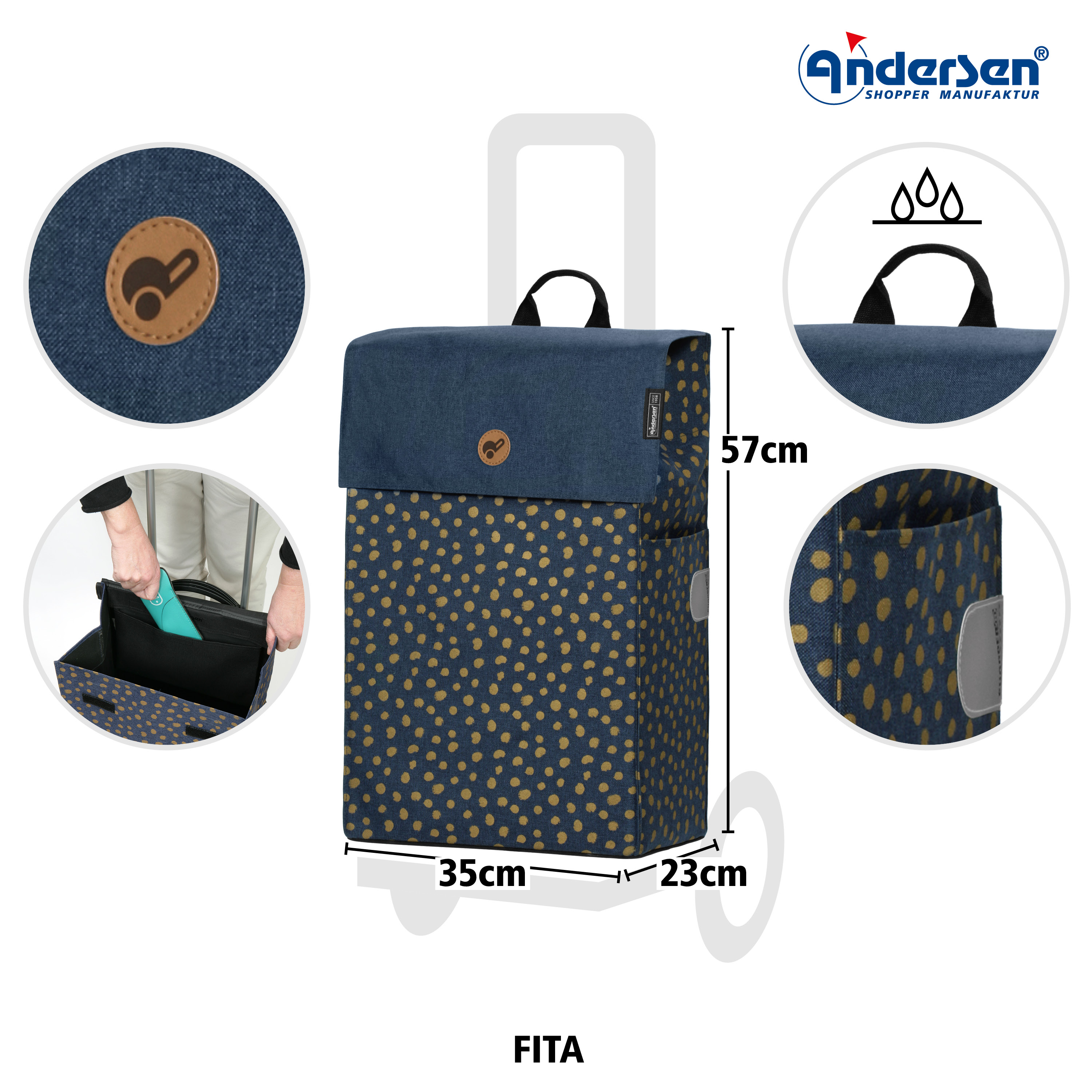 Komfort Shopper Fita blau Bild 3