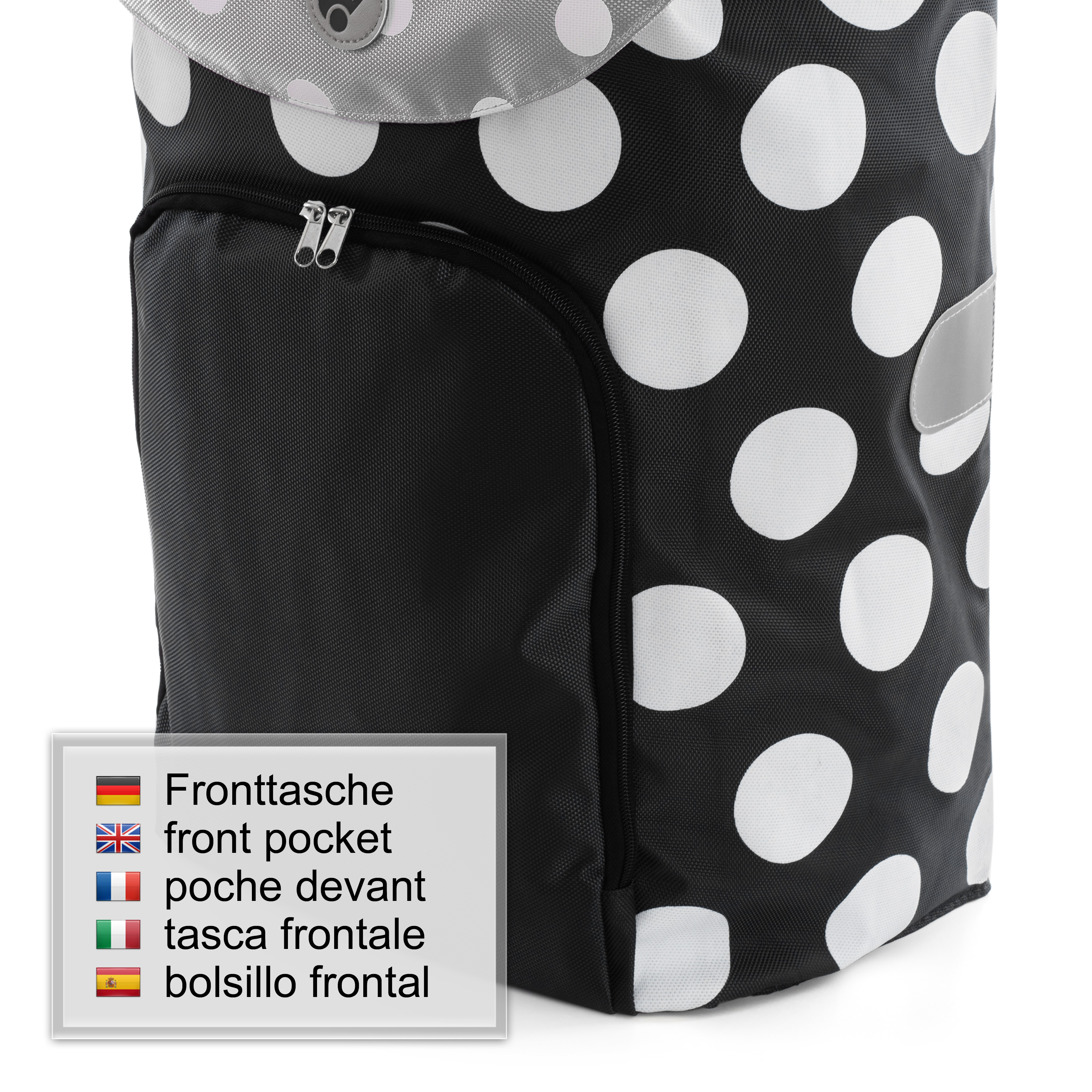 Royal Shopper (3-Speichen) mit Tasche Dots schwarz Bild 2