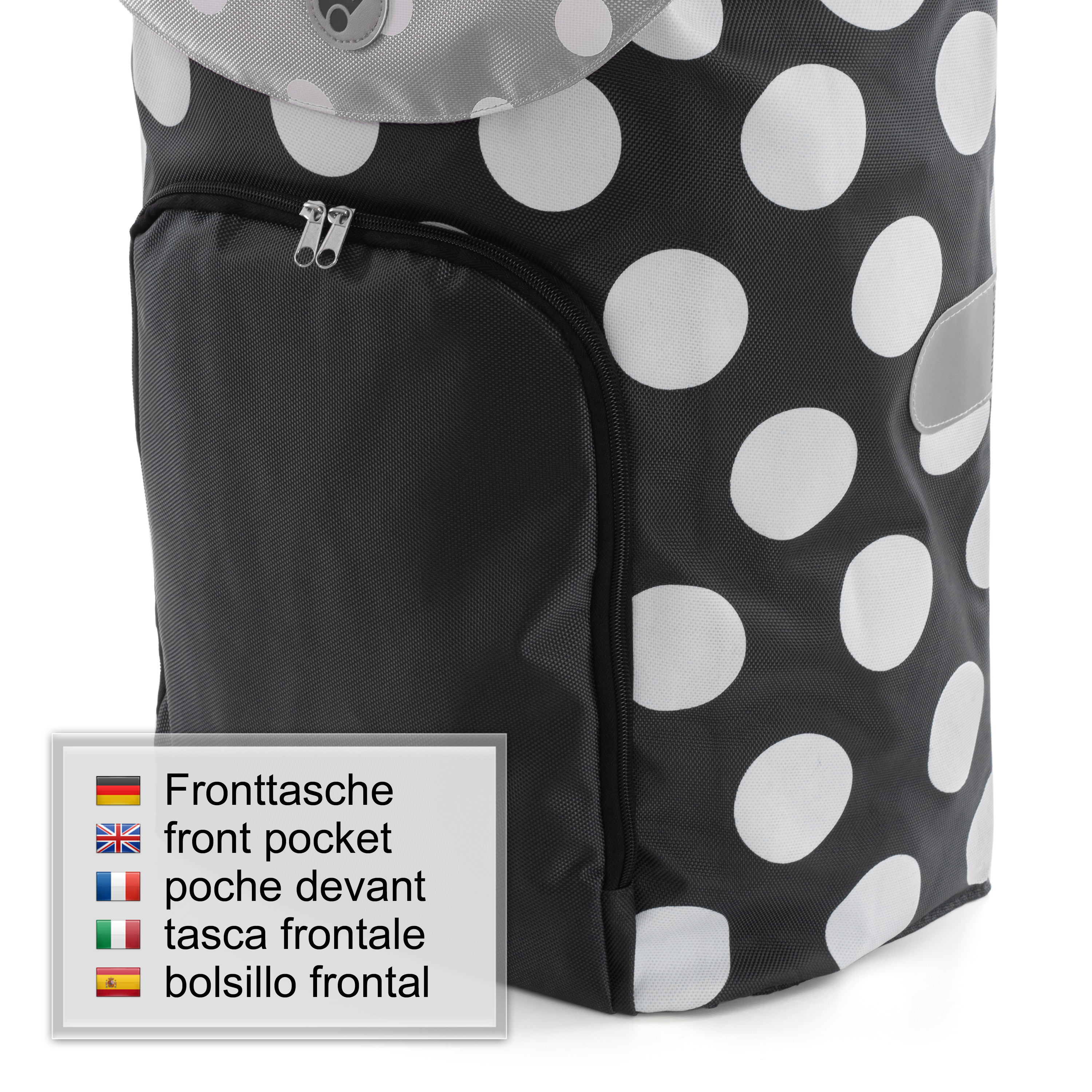 Alu Star Shopper mit Tasche Dots grau Bild 4