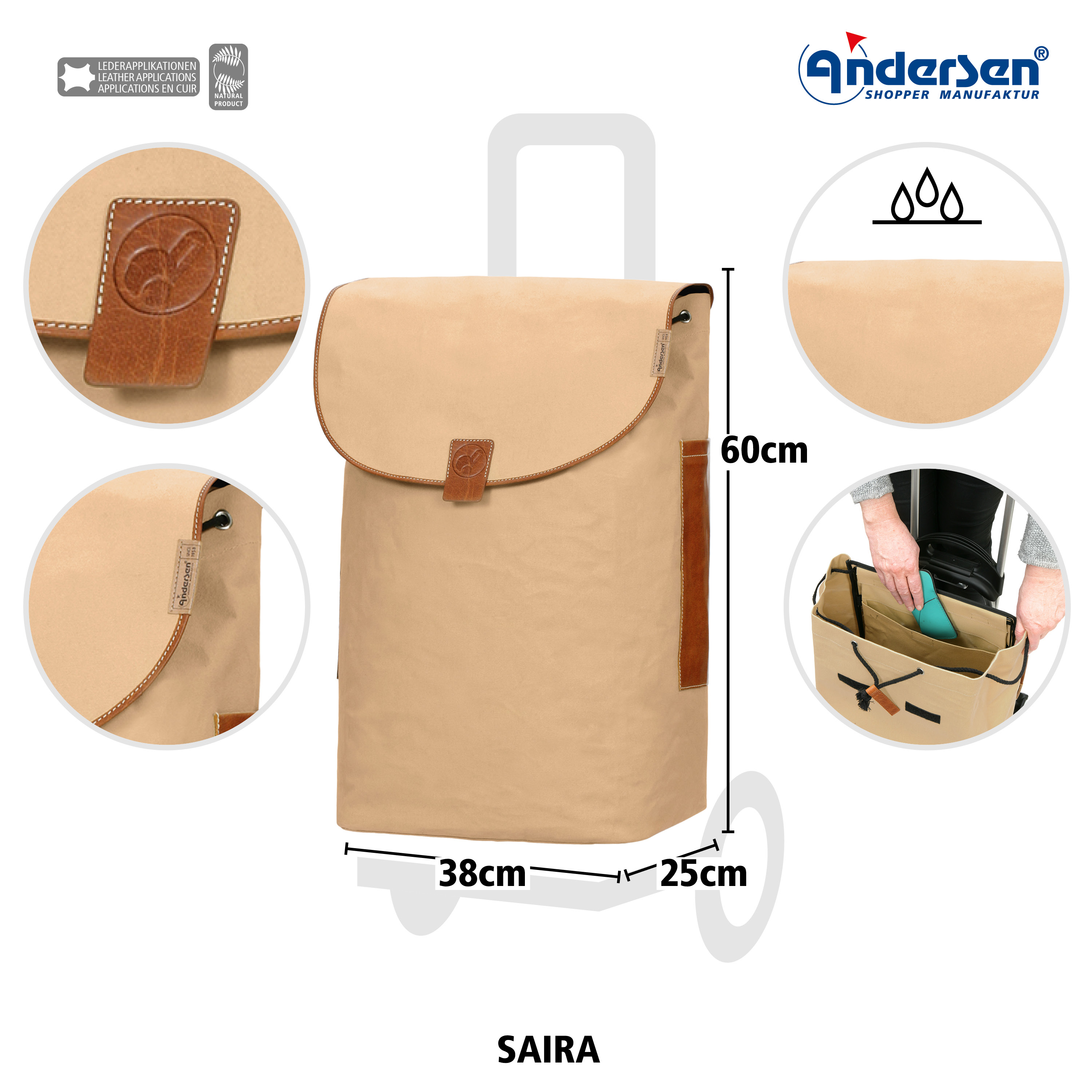 Cargo Shopper XXL Saira beige Bild 3