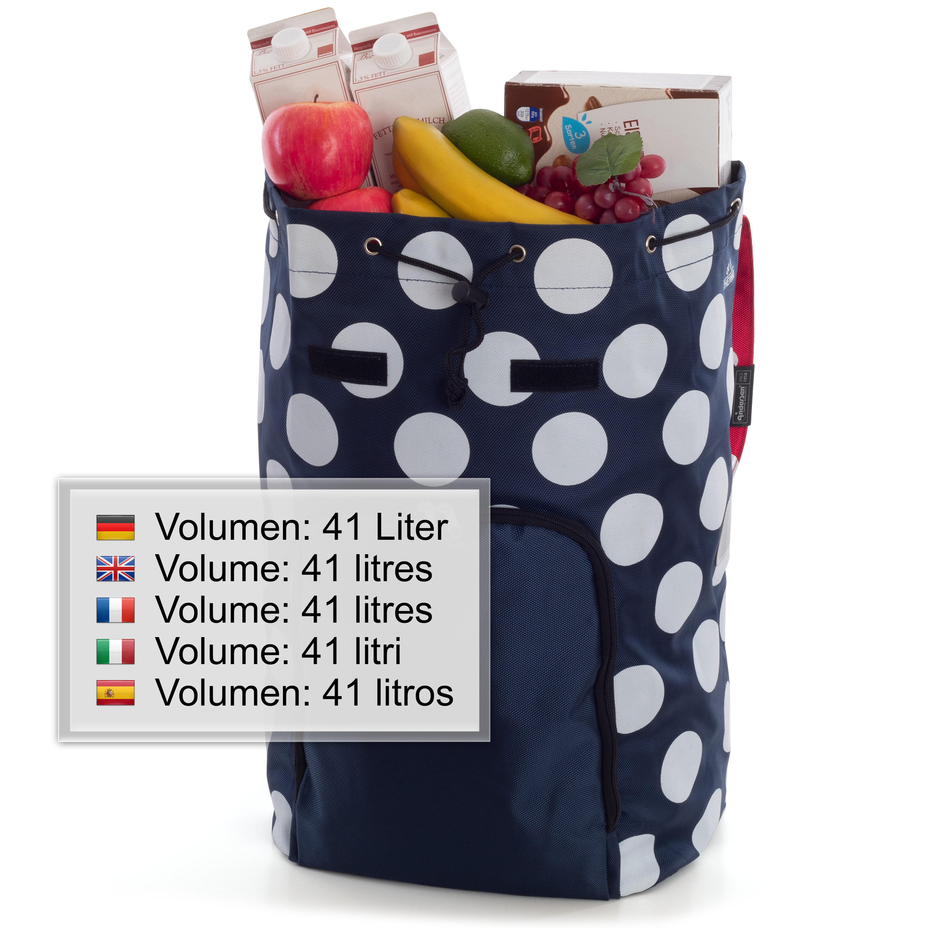 Unus Shopper Fun mit Tasche Dots blau Bild 5