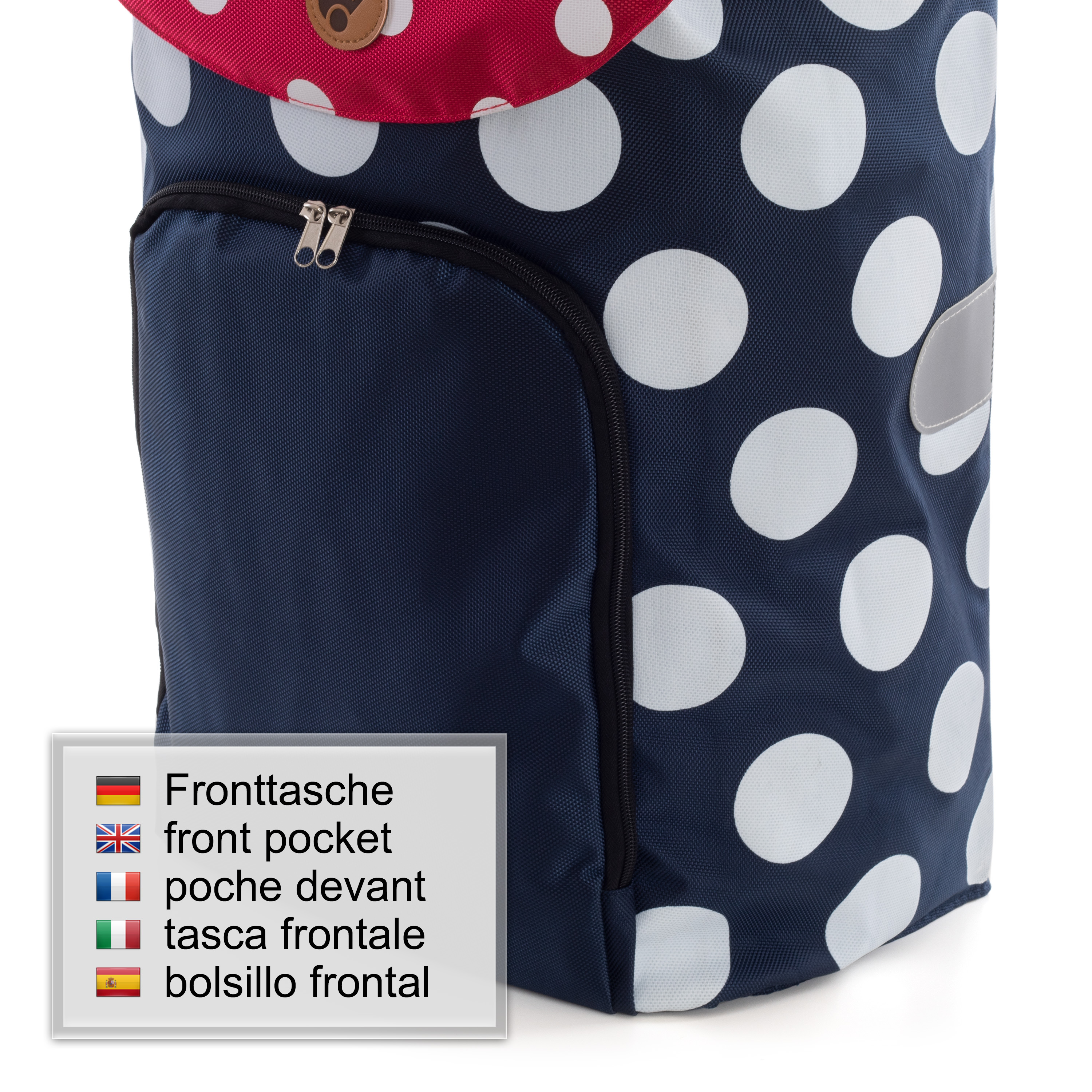 Royal Shopper (Kugellager) mit Tasche Dots blau Bild 3