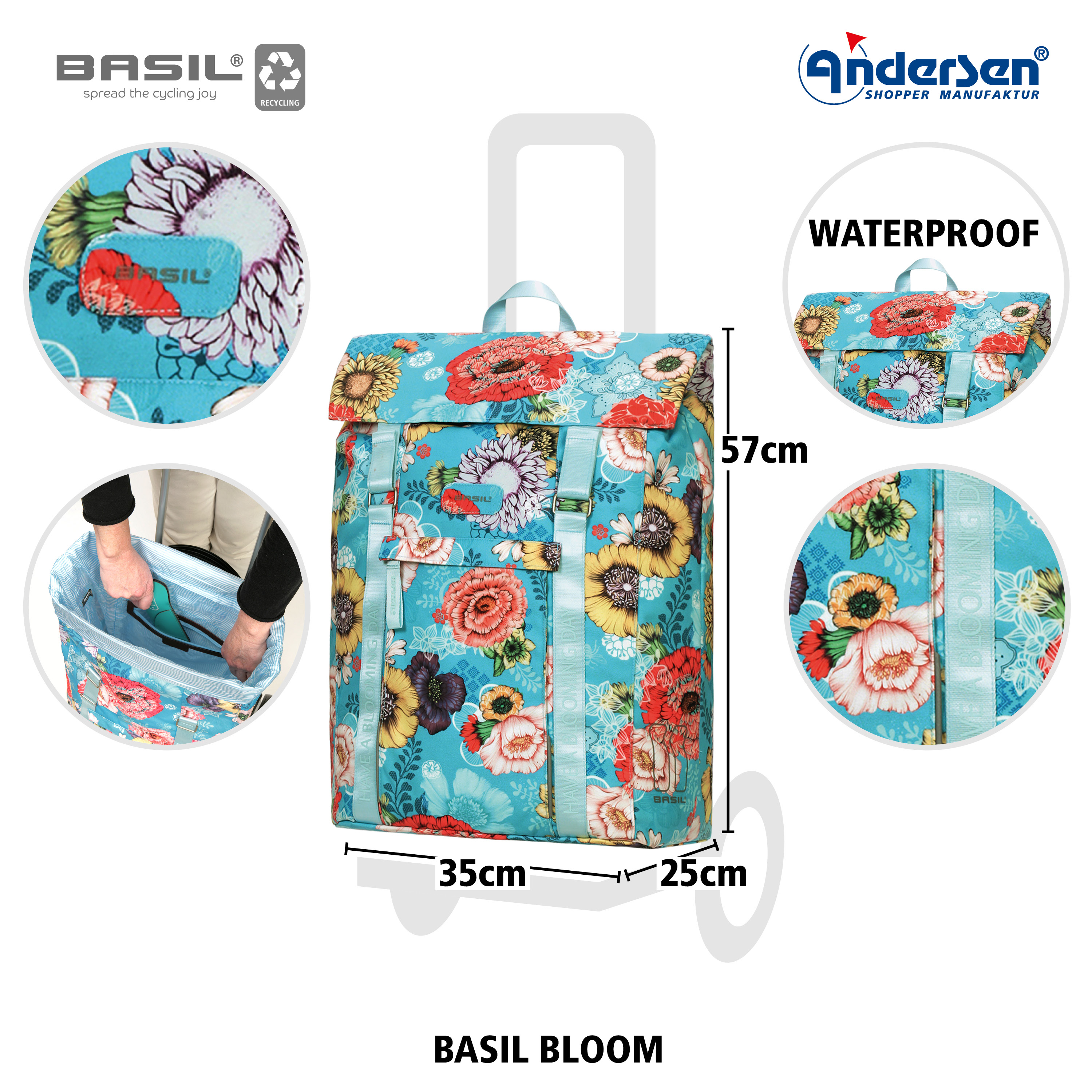 Alu Star Shopper Basil Bloom blau Bild 3