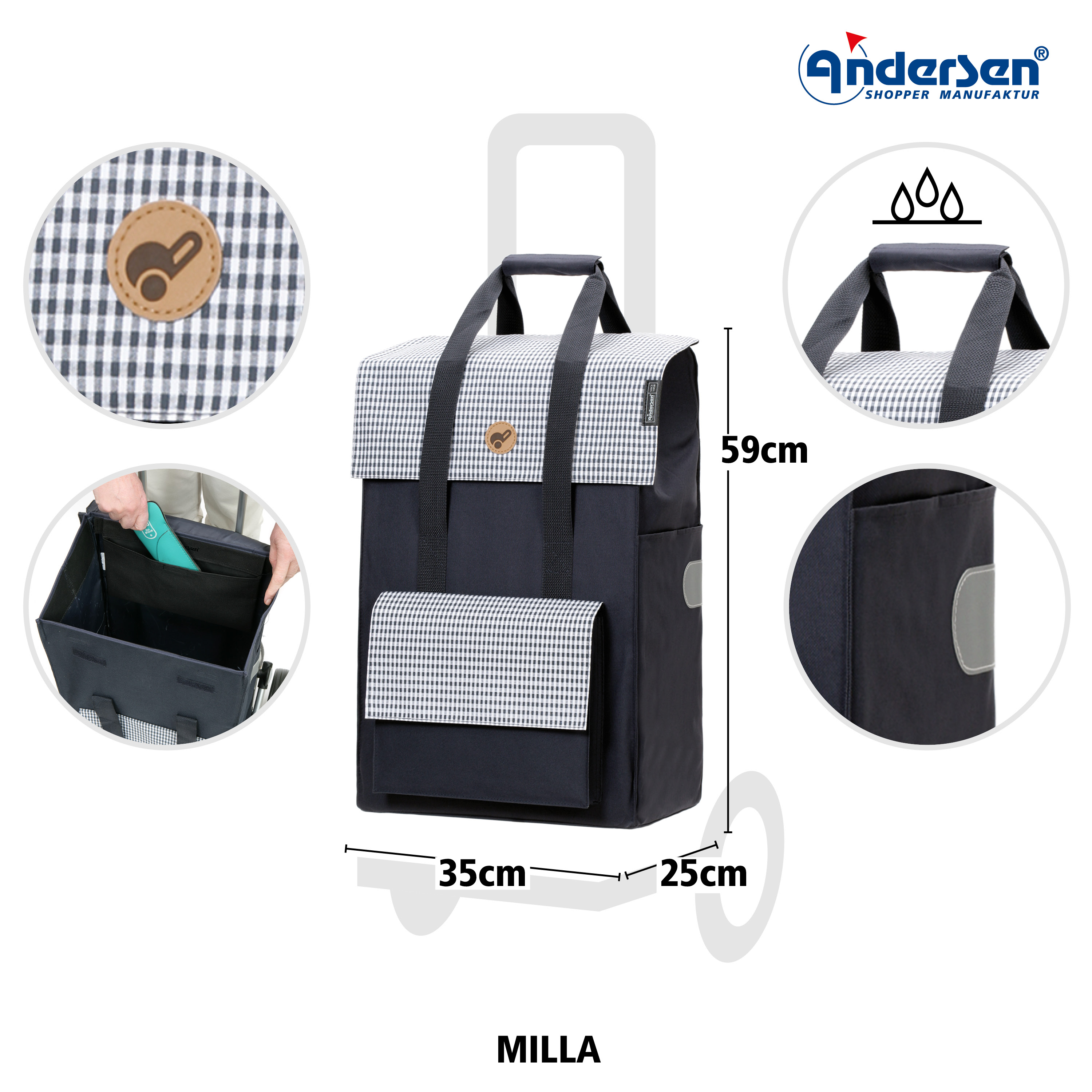 Komfort Shopper Milla blau Bild 3