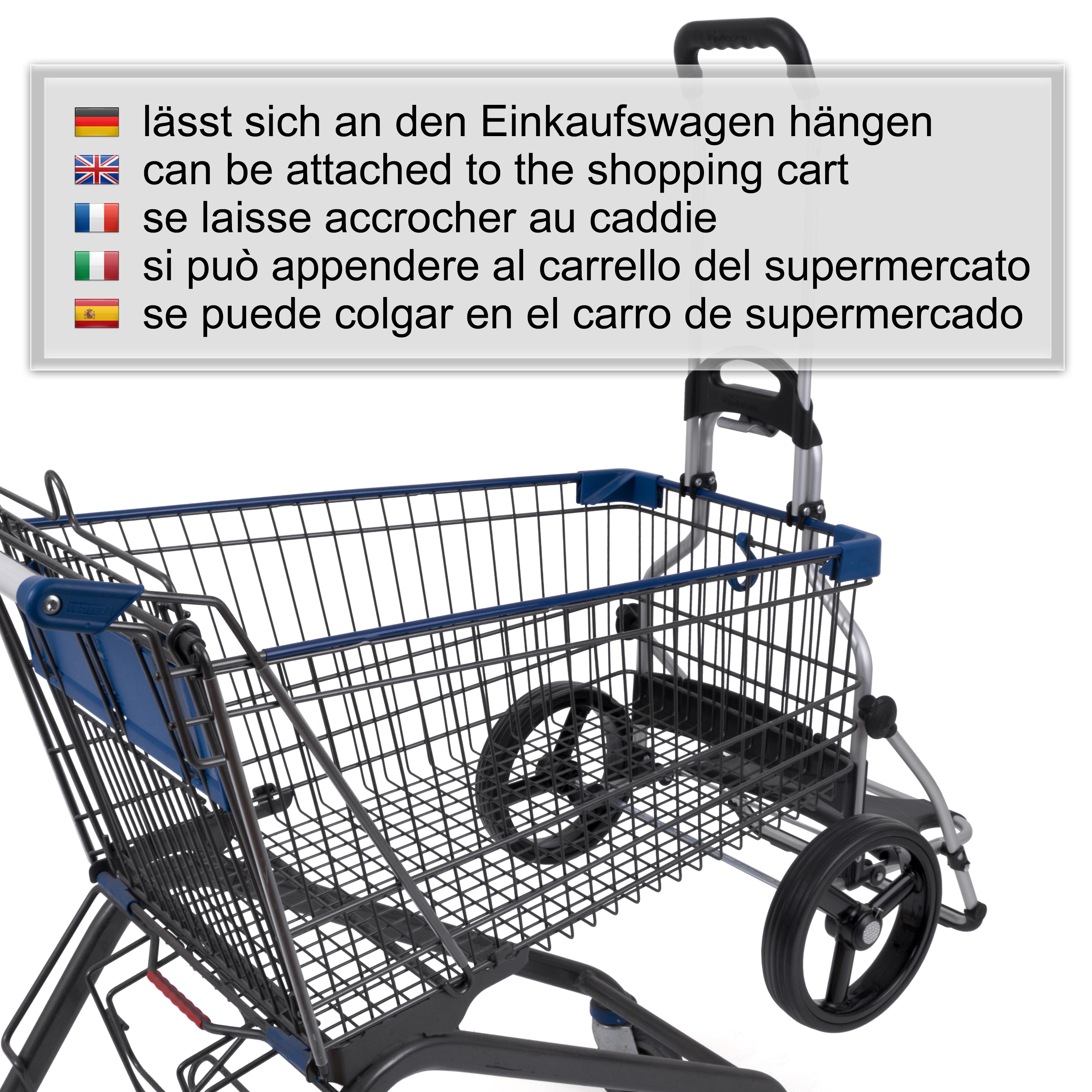 Exklusiv Andersen Einkaufstrolley - Royal Shopper XXL Folke blau 61L Bild 7