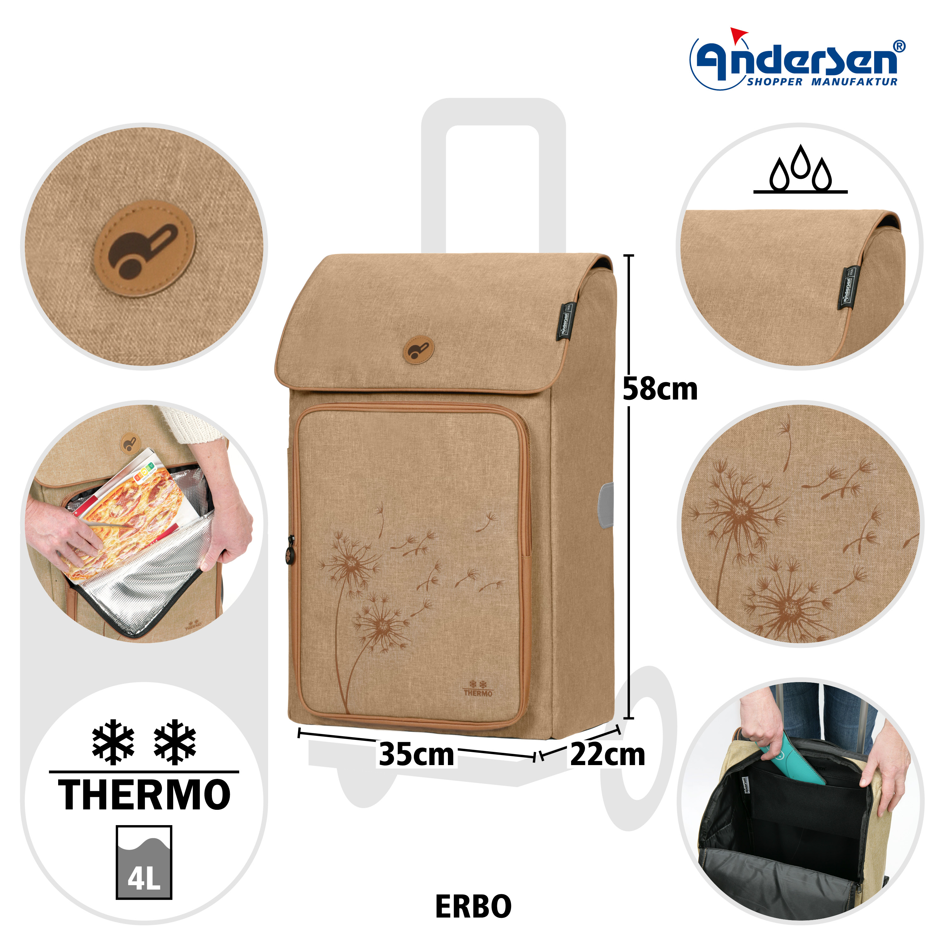 Quattro Shopper Erbo beige Bild 3